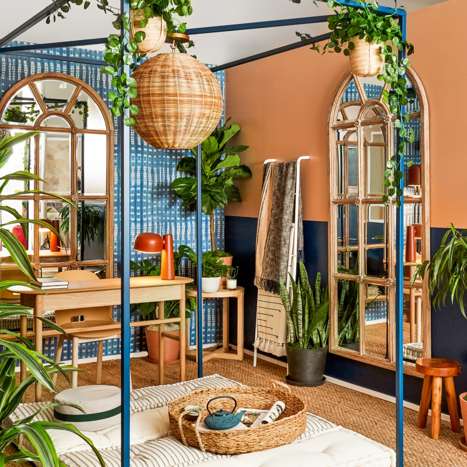 Rattan plant stool new arrivals